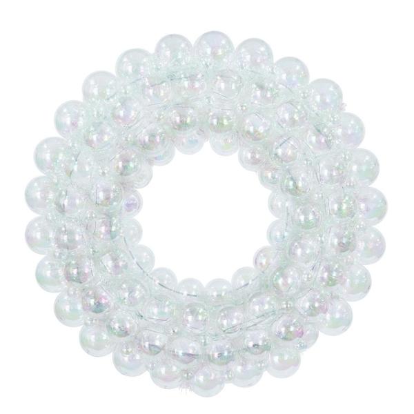 28" Clear Iridescent Ball Unlit Christmas Ornament Wreath