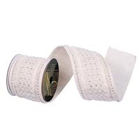 Vickerman 4" x 5yd Ivory Velvet Drop Pearl Jewel Decorative Ribbon