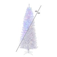 Vickerman 5.5' x 28" White Salem Pencil 200 LED Lights Pre-Lit Christmas Tree 