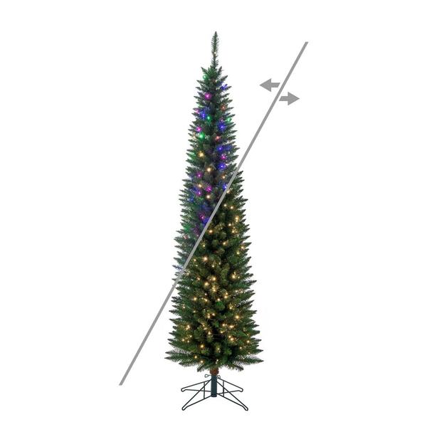 5.5' x 18" Durham Pole Pre-Lit Artificial Christmas Tree with Pine Cones