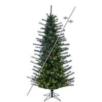 Vickerman 6.5' x 44" Slim Lodge Pole 450 LED Lights Pre-Lit Artificial Christmas Tree