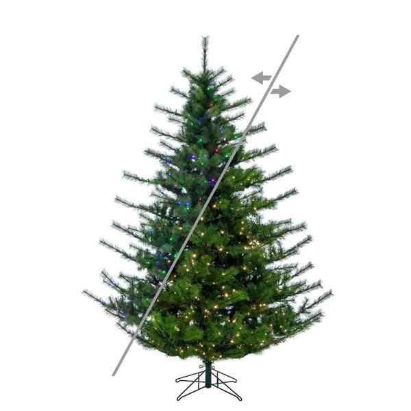 6.5' x 64" Lodge Pole Pine 500 LED Lights Pre-Lit Artificial Christmas Tree