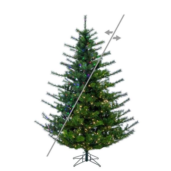 7.5' x 69" Lodge Pole Pine 700 LED Light Prelit Artificial Christmas Tree