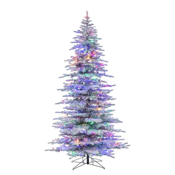 9' x 61" Flocked Winter Fir 1840 LED Light Pre-Lit Artificial Christmas Tree