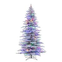 Vickerman 10' x 67" Flocked Winter 1334 LED Light Pre-Lit Artificial Christmas Tree
