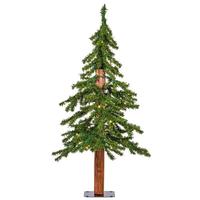 Vickerman 3' x 21" Natural Alpine 50 LED Light Pre-Lit Artificial Christmas Tree