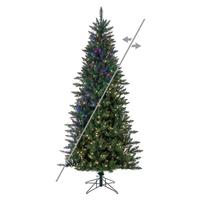 Vickerman 7.5' x 45" Camdon Fir Slim 700 LED Light Pre-Lit Artificial Christmas Tree