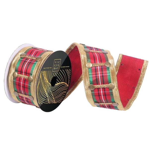 2.5" x 10yd Multi Tartan Nutcracker Christmas Ribbon