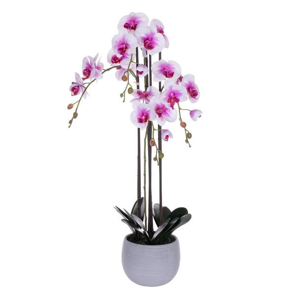 39" Purple/White Orchid Artificial Floral Arrangement