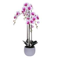 View 39" Purple/White Orchid Artificial Floral Arrangement