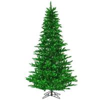 Vickerman 7.5' x 52" Tinsel Green 750 LED Light Prelit Artificial Christmas Tree