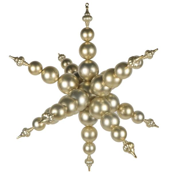 39" Champagne Starburst Finial Christmas Tree Ornament