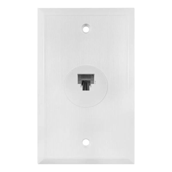 Flush Mount White  Ethernet Wallplate