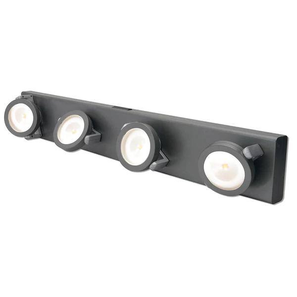 4 Lamp 40 watt 3000K Natural White Under Cabinet Gray LED Track Light