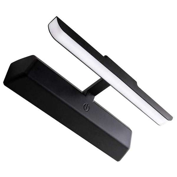 8" 4000K Cool White Battery Operated Wall-Mountable Satin Black LED Picture Light with Remote