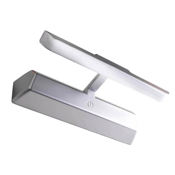 8" 4000K Cool White Battery Operated Wall-Mountable Satin Nickel LED Picture Light with Remote