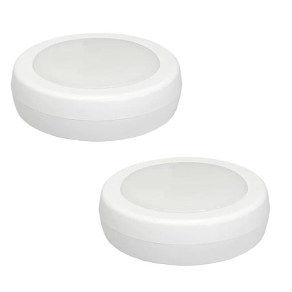 1.2 watt 4.5 volt Color Changing Adjustable CCT Selectable LED Puck Light with Remote (2 Pack)