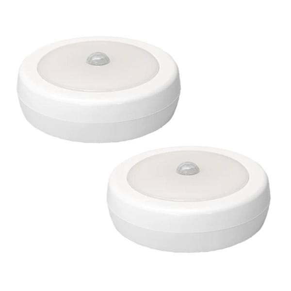 1.5 watt 4.5 volt Motion Activated CCT Selectable LED Puck Light (2 Pack)