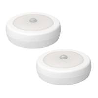 Westek 1.5 watt 4.5 volt Motion Activated CCT Selectable LED Puck Light (2 Pack)