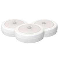 Westek 2.3 watt 4.5 volt Motion Activated CCT Selectable LED Puck Light (3 Pack)