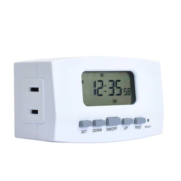 Indoor Weekly Singe Outlet White Digital Timer