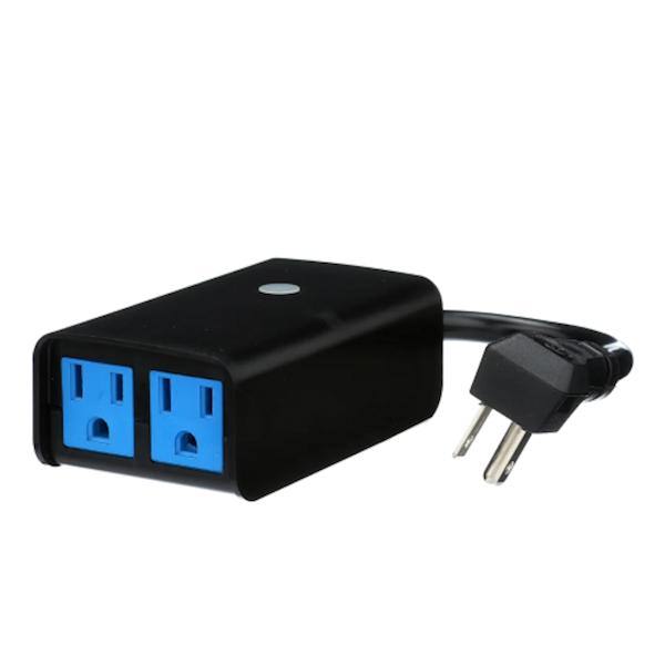 Outdoor WifiSmart Double Black Outlet Timer