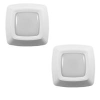Westek 0.7 watt 120 volt 3000K Natural White LED Puck Light with Remote Control (2 Pack)