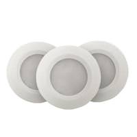 Westek 1.4 watt 3000K Natural White Surface mount Under Cabinet LED Puck Light Starter Kit (3 Pack)