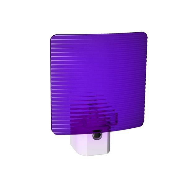 1 watt 120 volt 3000K Natural White Wave Screen Purple LED Night Light
