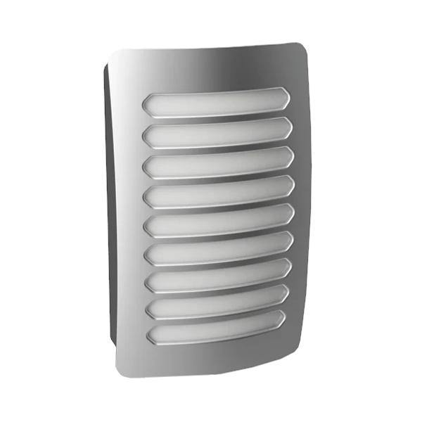 .9 watt 120 volt 3000K Natural White Louver DecoPlug Frosted Nickel LED Night Light