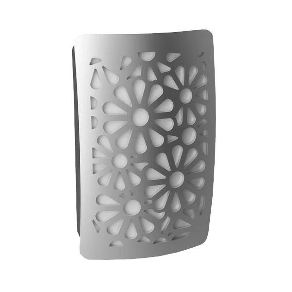 .9 watt 120 volt 3000K Natural White Floral DecoPlug Nickel LED Night Light