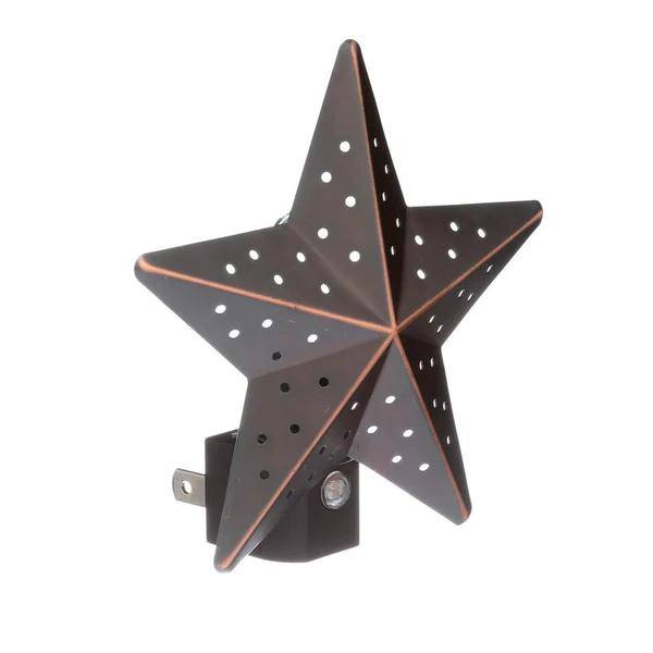 2700K Warm White Tin Aged Bronze Star Incandescent Night Light
