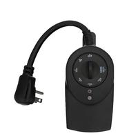 Westek Outdoor Grounded Dual Outlet Black Photocell Timer 