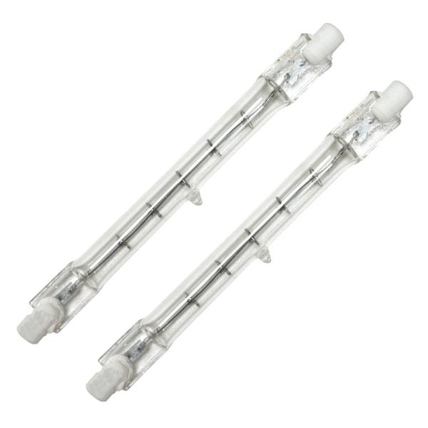 100 watt 120 volt T3 Double Ended RSC Base 2900K Warm White Clear (2-Pack)