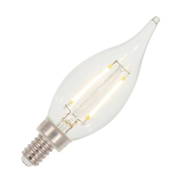 3.3 watt 120 volt Candelabra Screw Base CA11 2700K Warm White LED Light Bulb