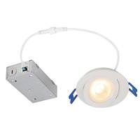 Westinghouse 3" 7 watt 120 volt CCT Selectable Smooth Baffle LED Recessed Gimbal Downlight