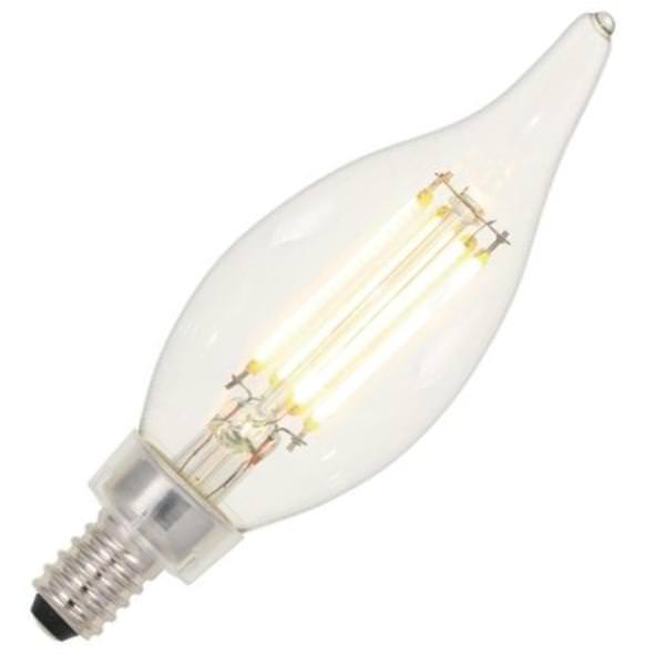 4.5 watt 120 volt CA11 Candelabra Screw Base 3000K Natural White Clear LED Light Bulb