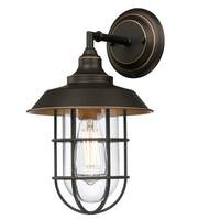 Westinghouse Black/Bronze Clear Glass Outdoor Wall Light Fixture