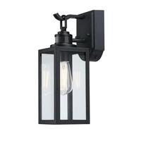 Westinghouse 1 Light Matte Black Clear Glass Motion Activated Outdoor Wall Light Fixture