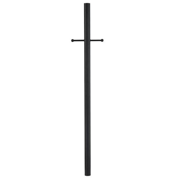 84" Textured Black Fixture Post with Ladder Post