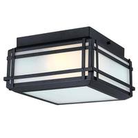 Westinghouse 12" 2 Light Textured Black Devyn Collection Outdoor Ceiling Fixture