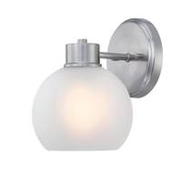 Westinghouse 1 Light  Brushed Nickel Frosted Glass Wall Fixture 