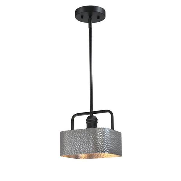 1 Light Matte Black/Dark Pewter Mini Pendant Light Fixture