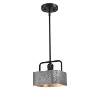 View 1 Light Matte Black/Dark Pewter Mini Pendant Light Fixture