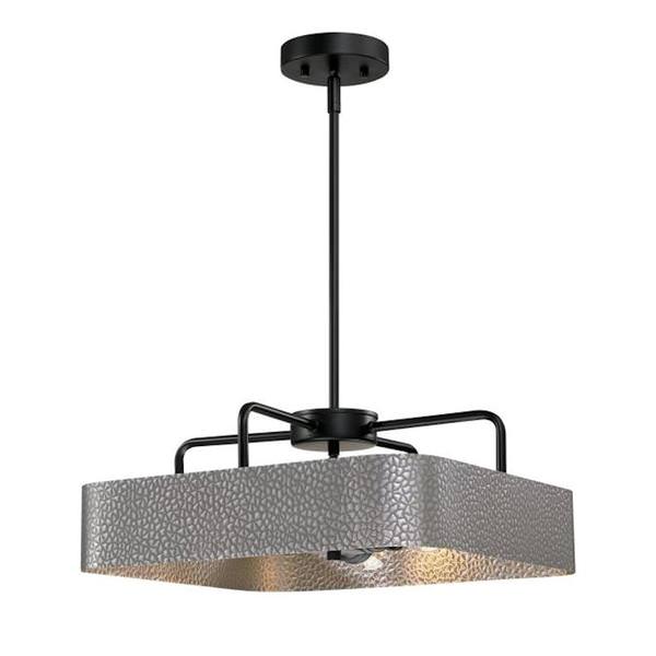 3 Light Matte Black/Dark Pewter Chandelier Light Fixture