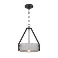 Westinghouse 1 Lamp Matte Black/Antique Ash Pendant Light Fixture