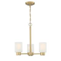 Westinghouse 3 Light Champagne Brass Frosted Chandelier Light Fixture