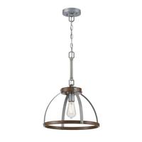 Westinghouse 1 Light Barnwood Pendant/Galvanized Steel Light Fixture