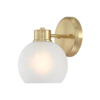 Westinghouse 1 Light  Champagne Brass Frosted Wall Light Fixture