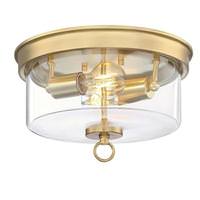 Westinghouse 12" 2 Light Champagne Brass Clear Glass